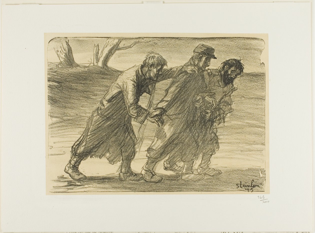 Three Comrades, Plate Five from Current Events by Théophile Alexandre Pierre Steinlen