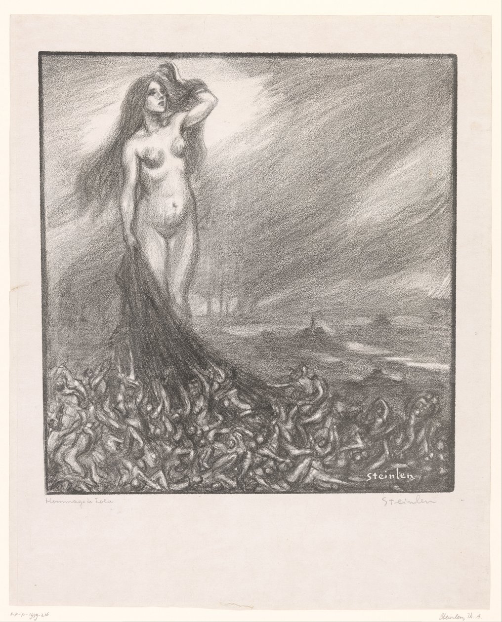 Tribute to Zola by Théophile Alexandre Steinlen (signed by artist)