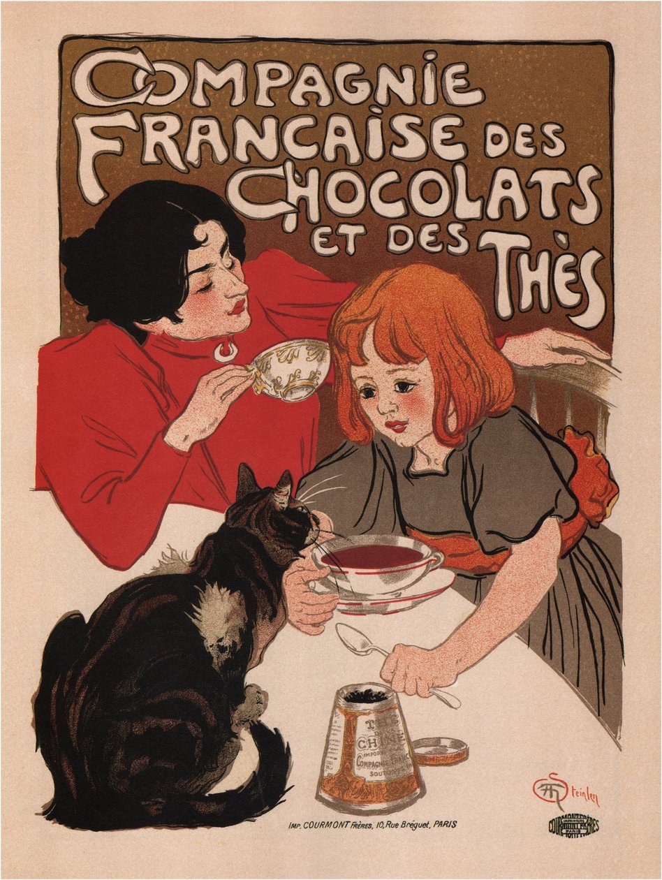 Compagnie Française des Chocolate et des Thés Poster by Théophile Alexandre Steinlen