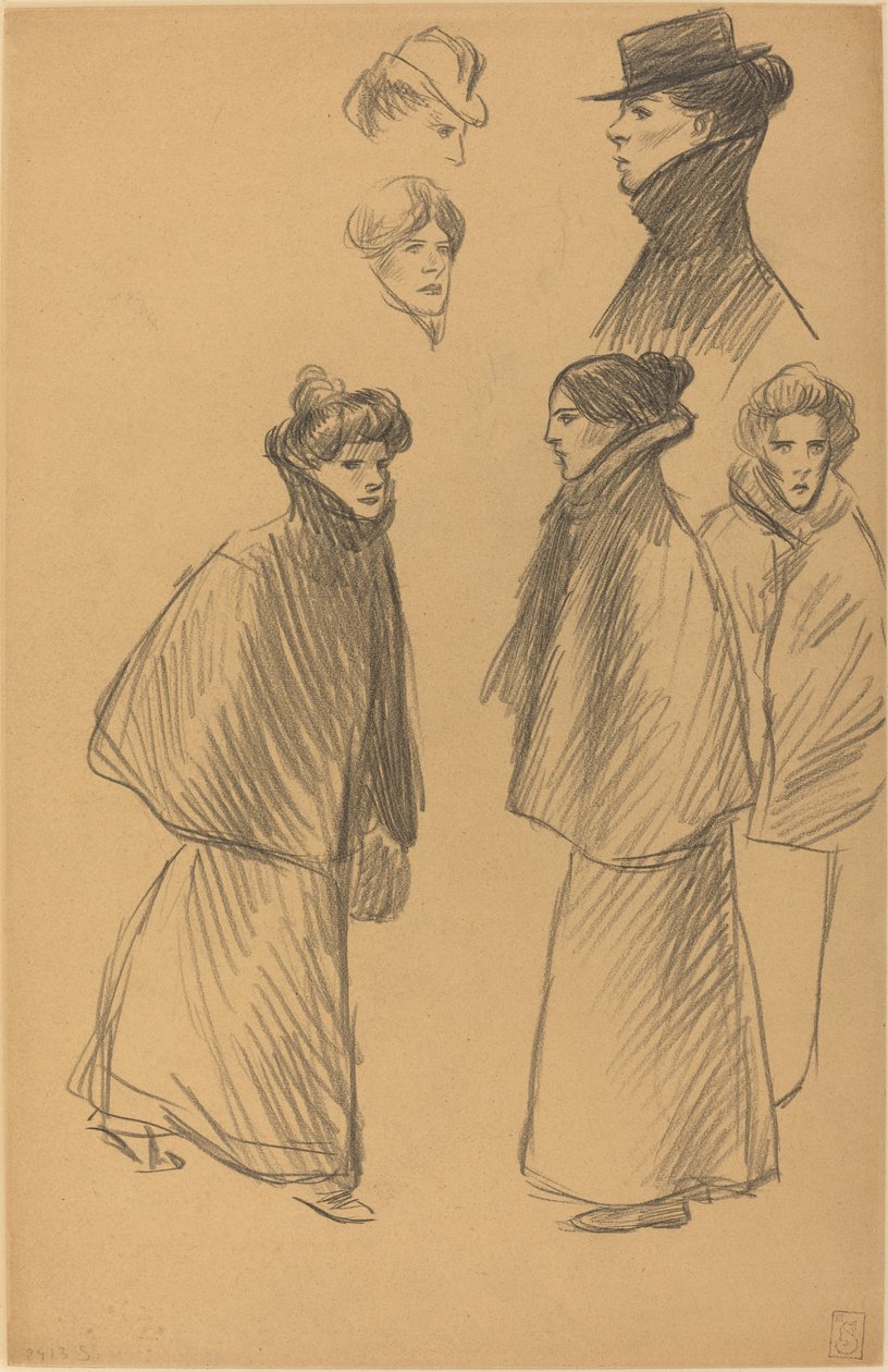 Figure Studies [recto] by Théophile Alexandre Steinlen