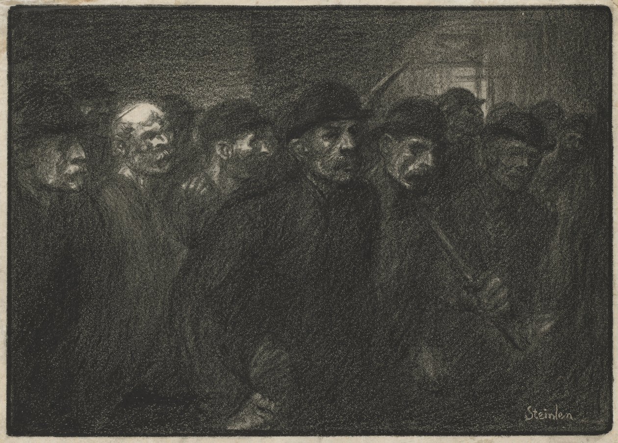Workers Leaving the Factory by Théophile Alexandre Steinlen