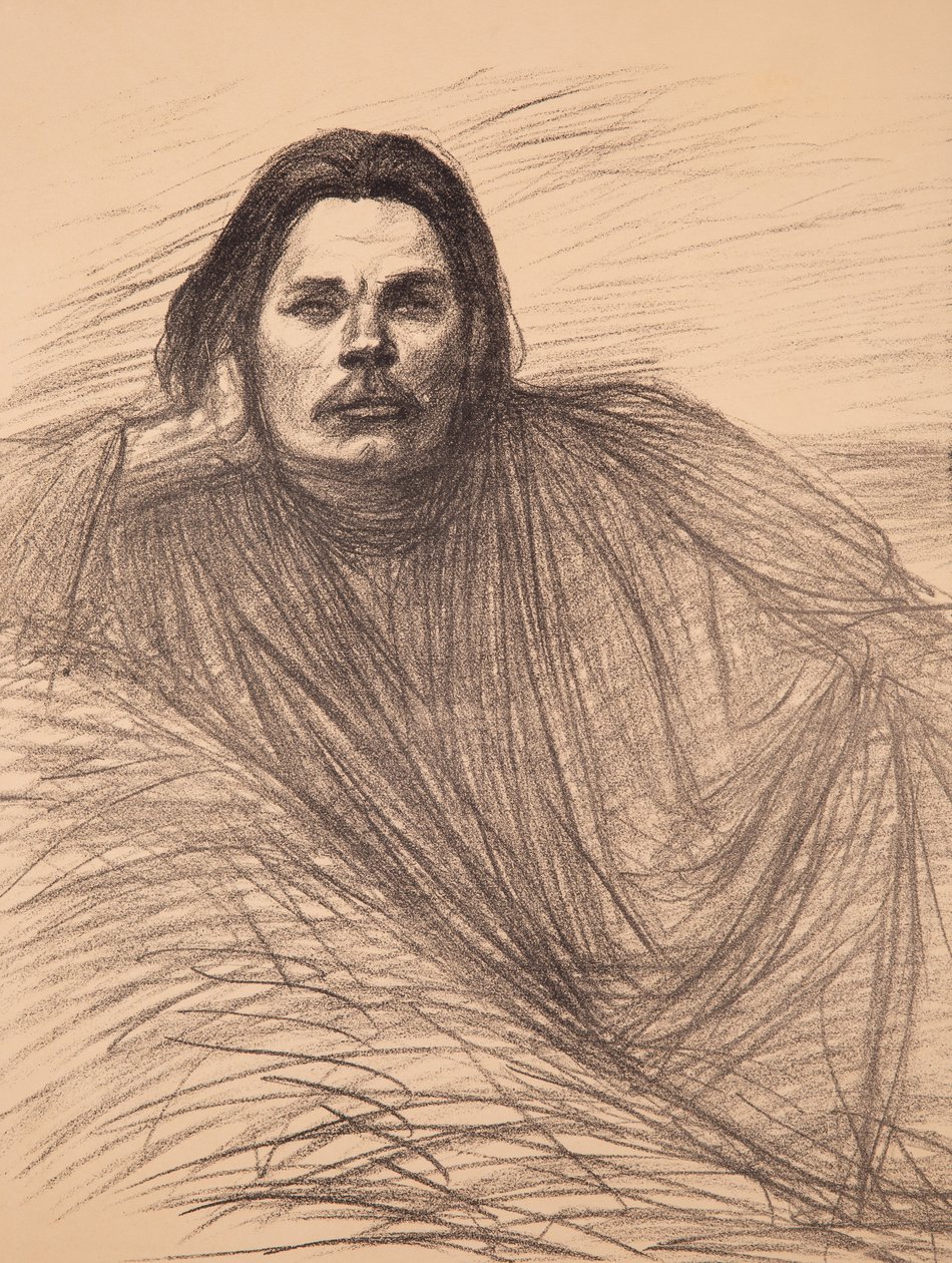 Portrait of the Author Maxim Gorky by Théophile Alexandre Steinlen