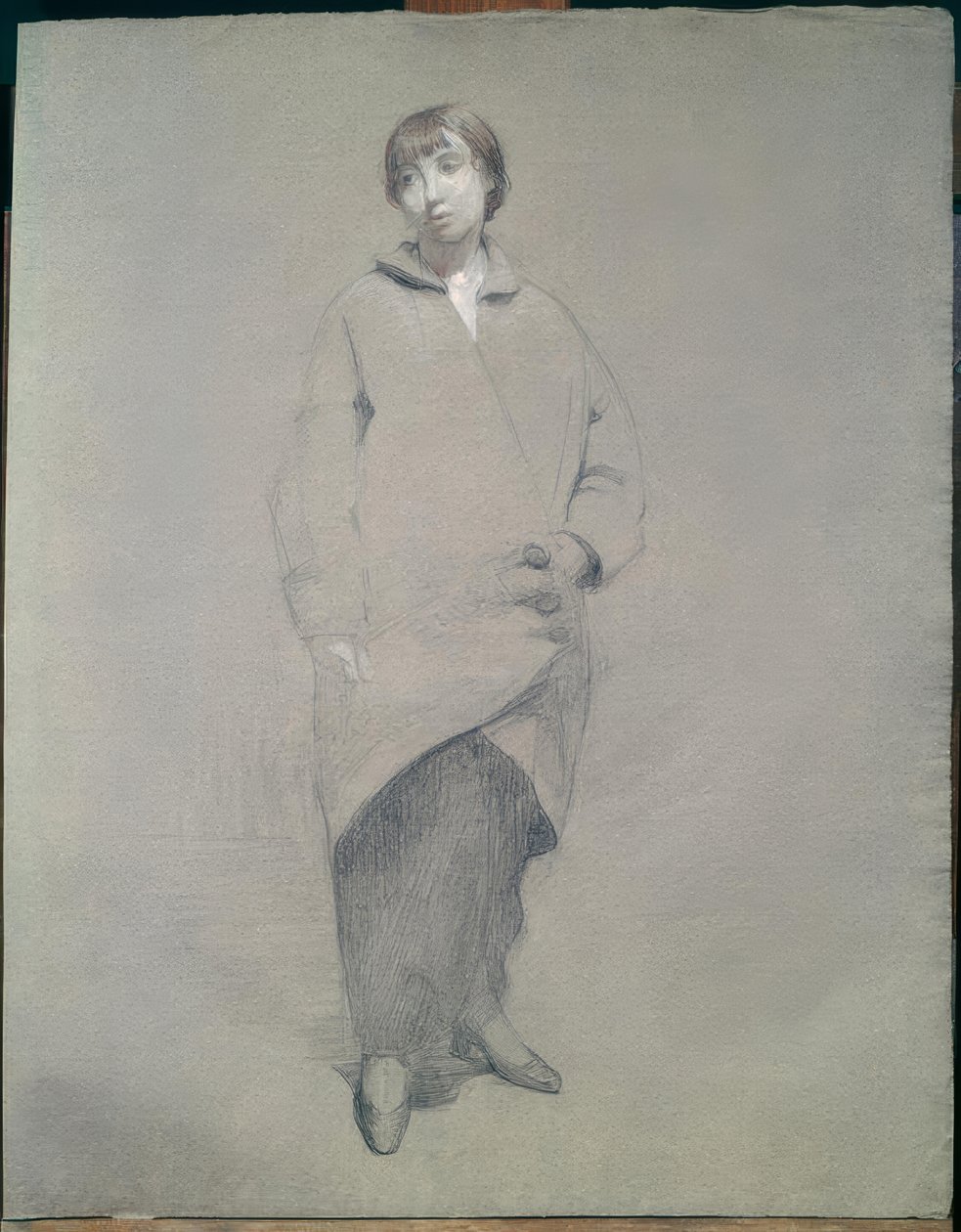 Young Woman in Coat by Théophile Alexandre Steinlen