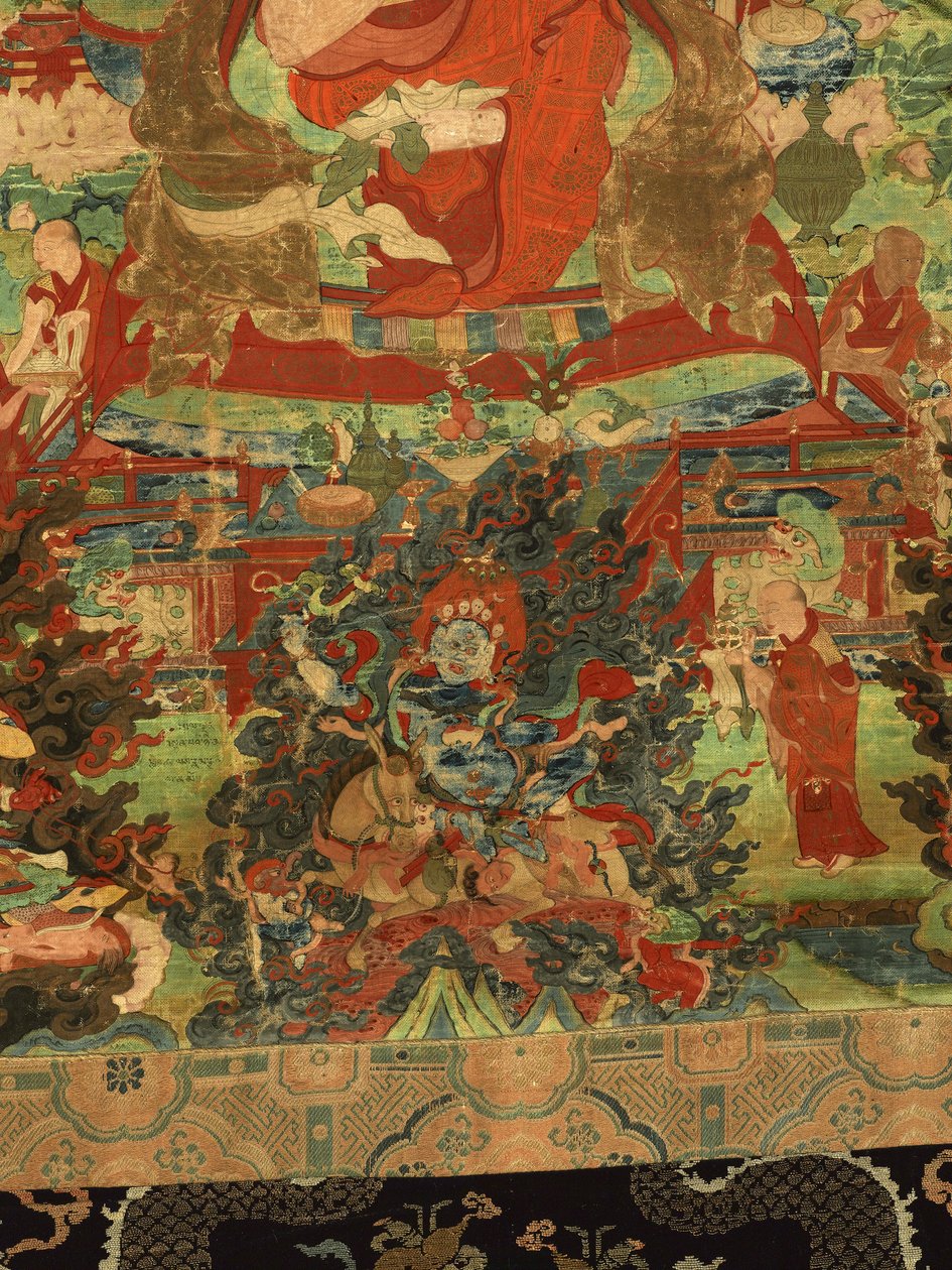 Detail (Third Panchen Lama Losan Penden Yeshe) by Tibetan School