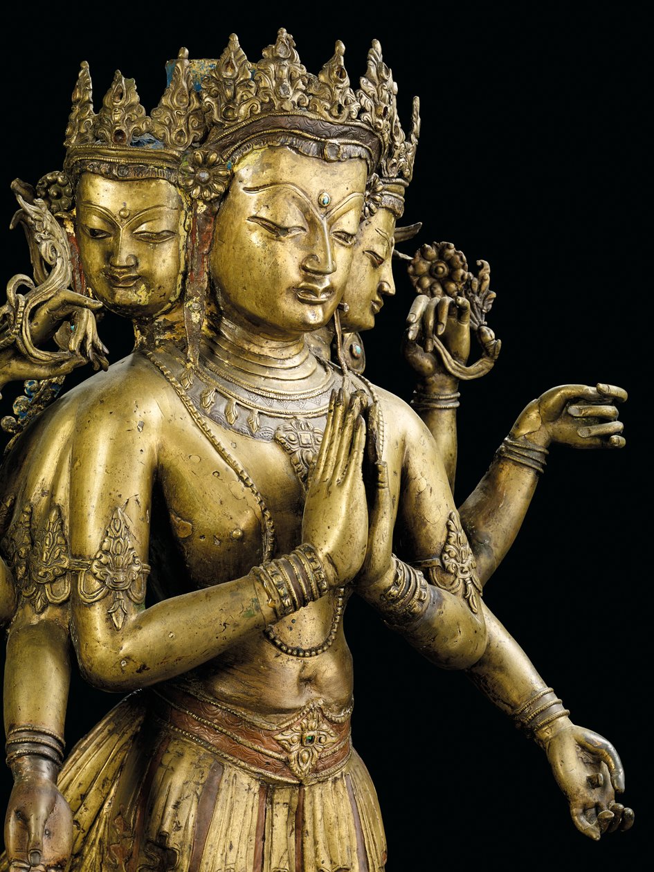 Ekadashalokeshvara Statue by Tibetan School