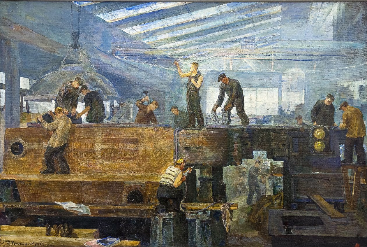 The Five-Year Plan - Turbine Installation by Tikhon Pavlovich Chernyshev