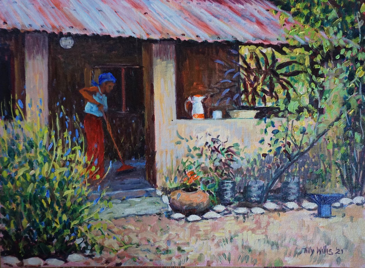 Girl Sweeping, 2021 by Tilly Willis