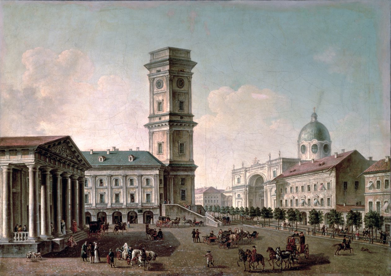View of Nevsky Prospekt, St. Petersburg by Timofei Alexeyevich Vasiliev