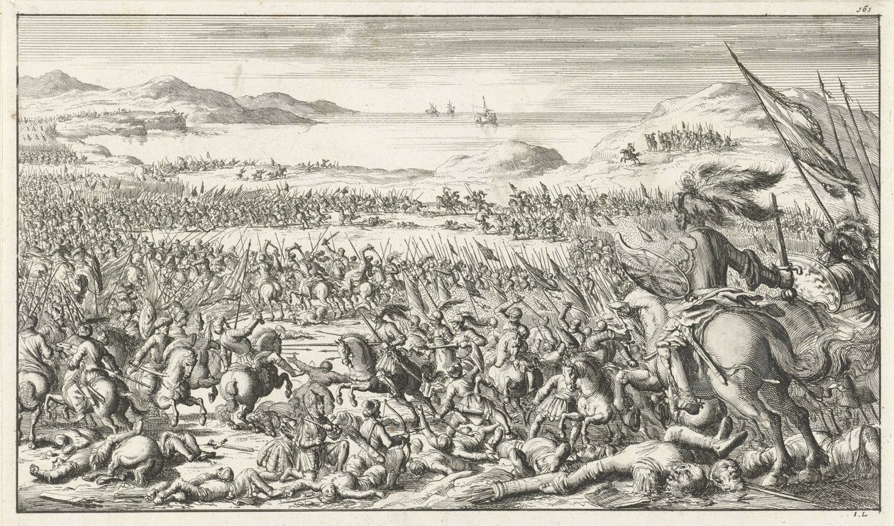 The Battle of Ascalon on August 12, 1099, 1683 by Timotheus Ten Hoorn