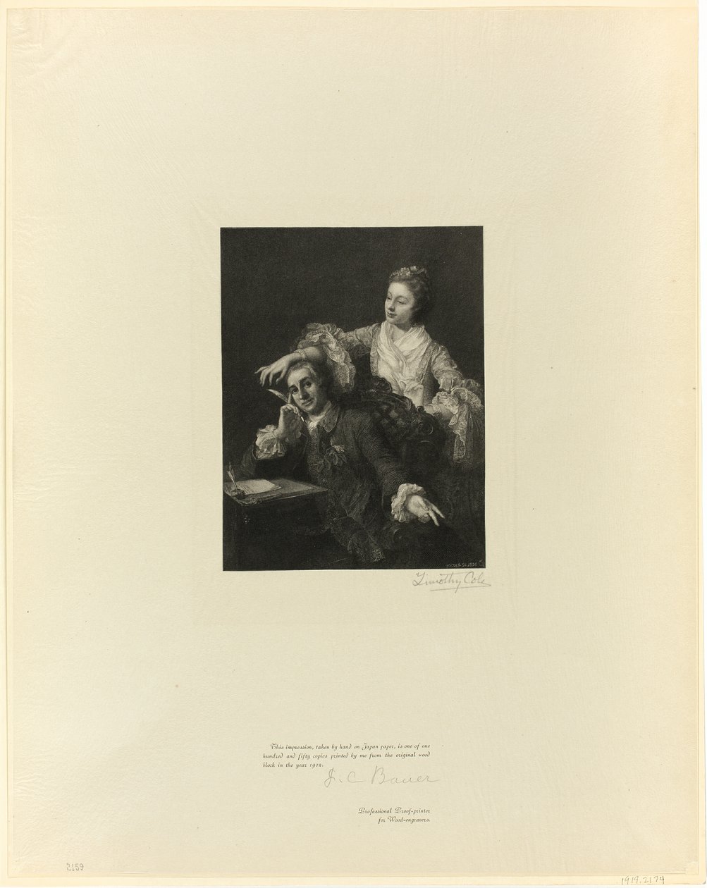 Garrick and His Wife, from Old English Masters by Timothy Cole