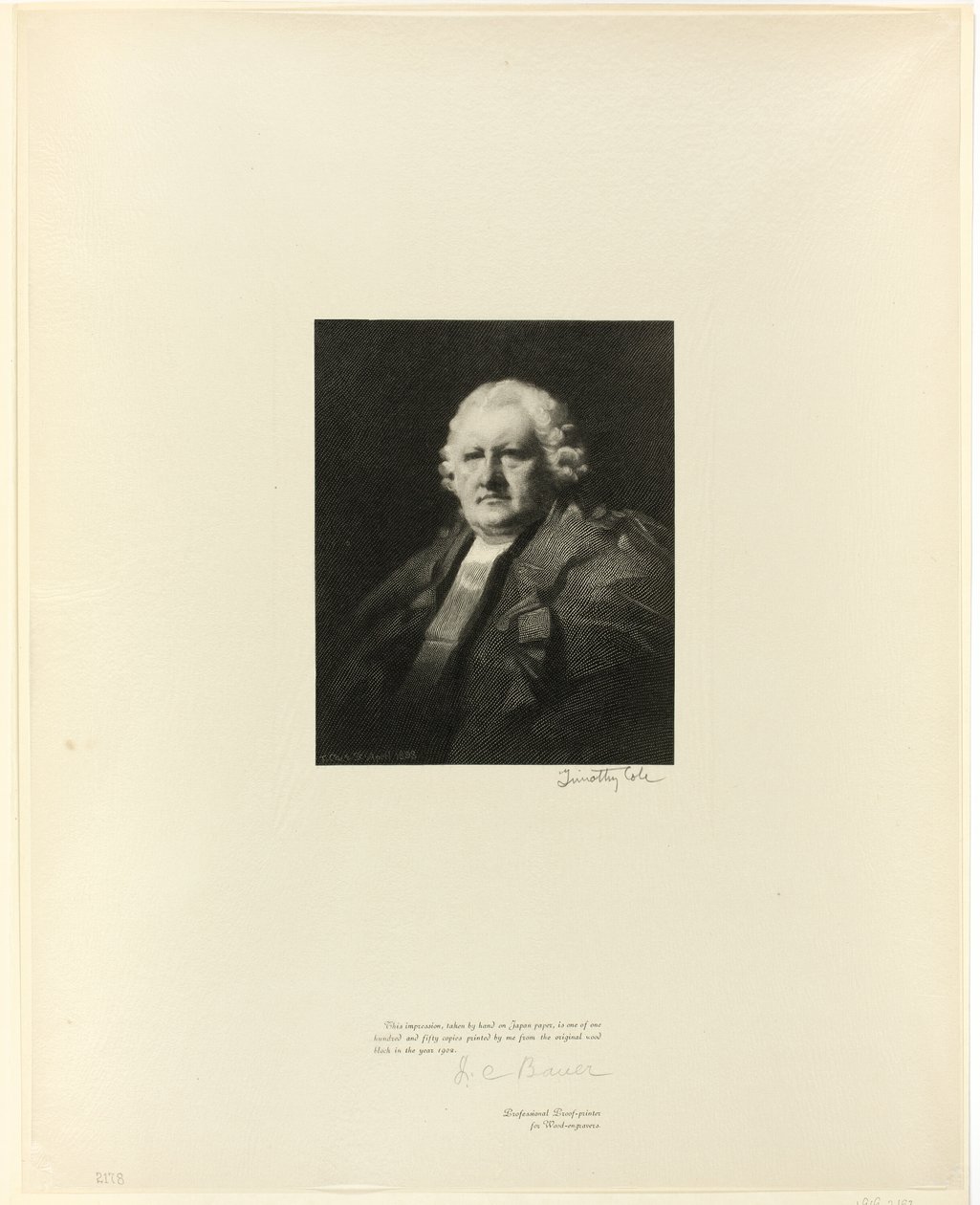 Portrait of Lord Newton, from Old English Masters by Timothy Cole