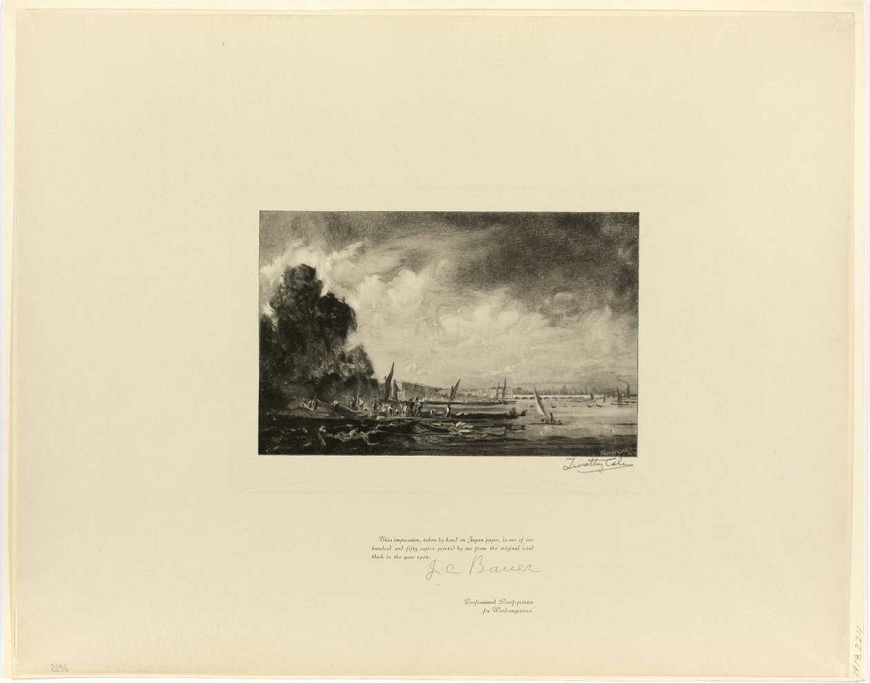 Waterloo Bridge (a sketch), from Old English Masters by Timothy Cole