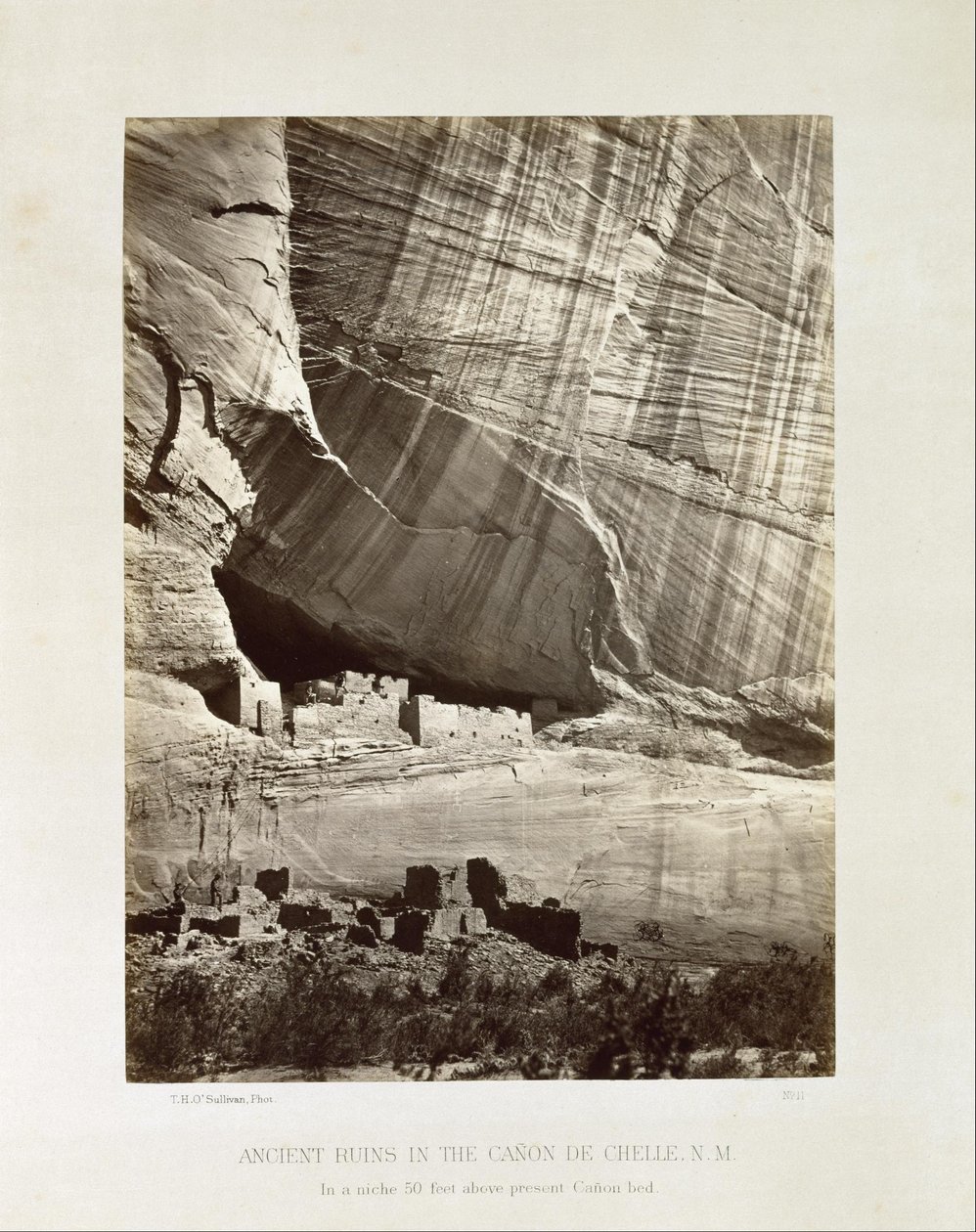 Ancient Ruins in the Canyon de Chelly, N.M. (Territory) by Timothy H. O