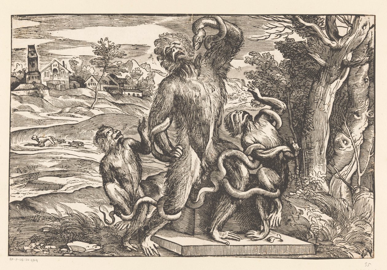 Caricature of the Laocoön Group by Titiaan