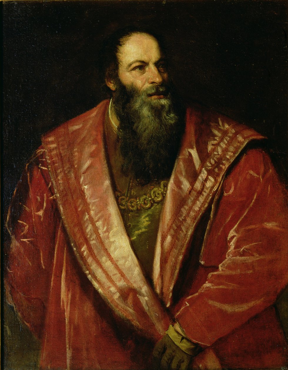 Portrait of Pietro Aretino by Tiziano Vecelli