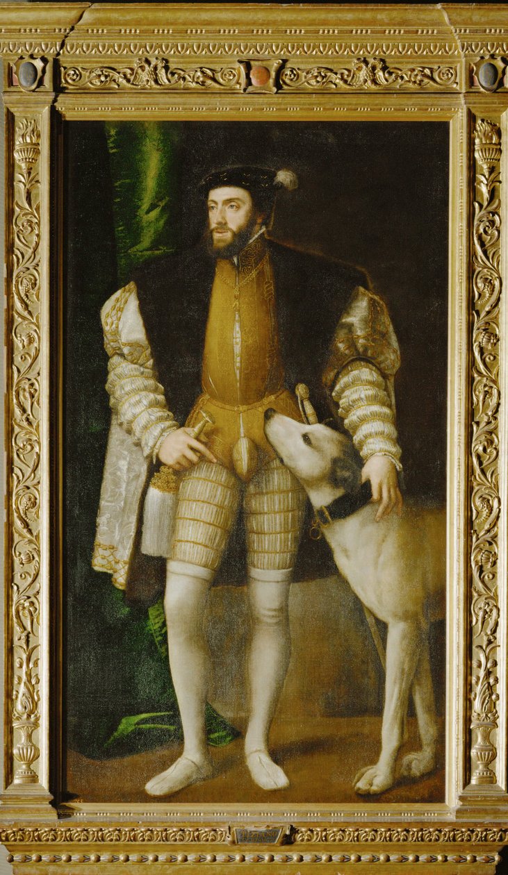 Emperor Charles V and Dog by Titian (c.1488 1576)