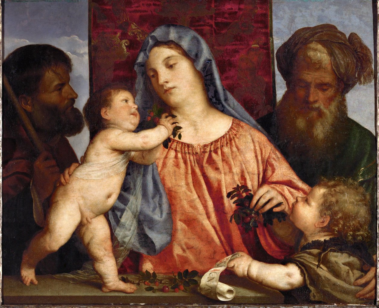 Madonna with Cherries by Titian (c.1488 1576)