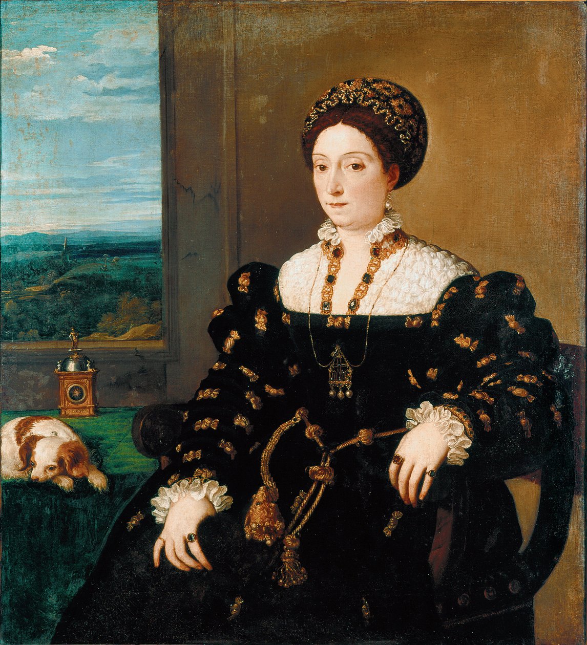 Portrait of Eleonora Gonzaga, Duchess of Urbino by Tiziano Vecelli