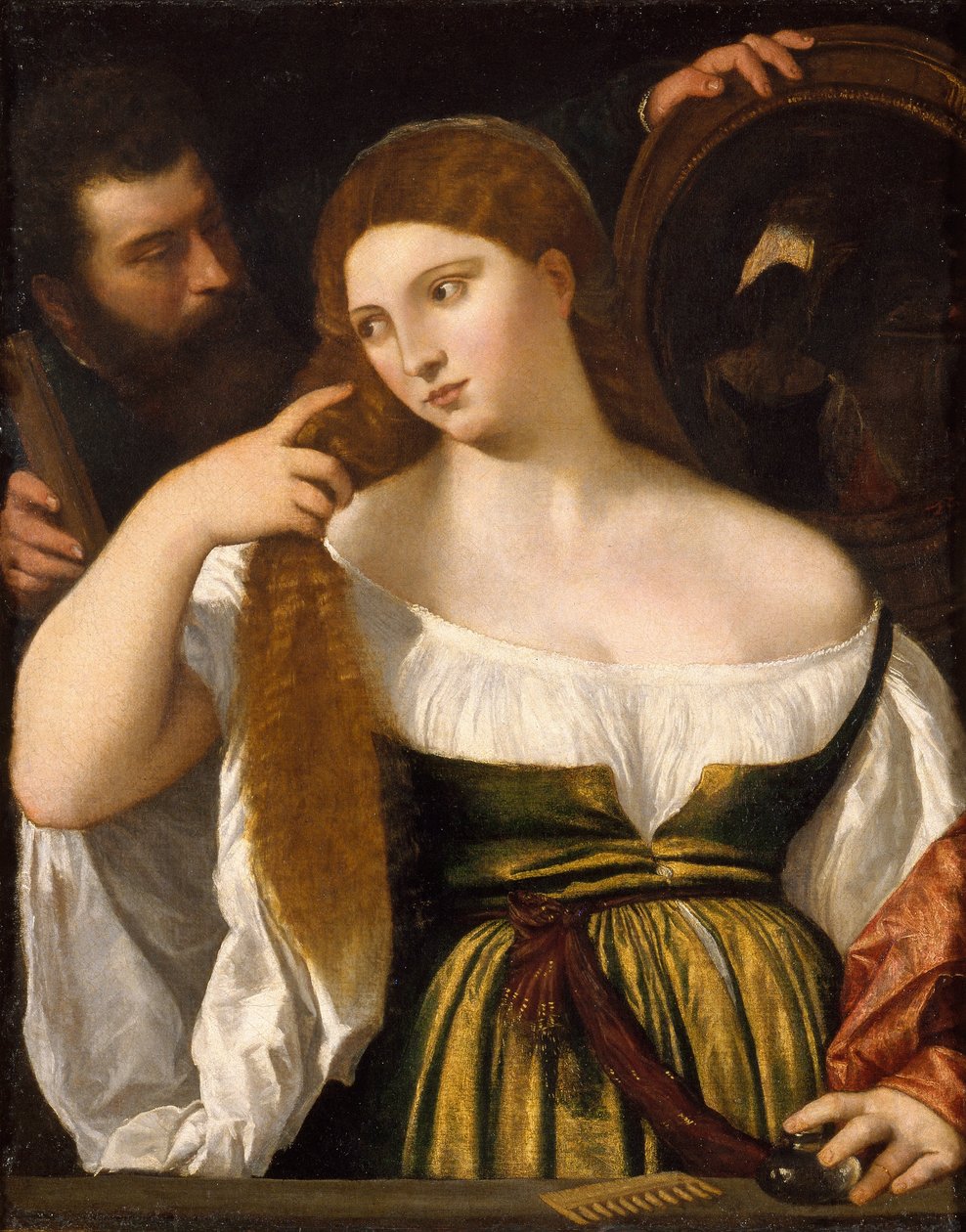 Girl Before the Mirror by Tiziano Vecelli