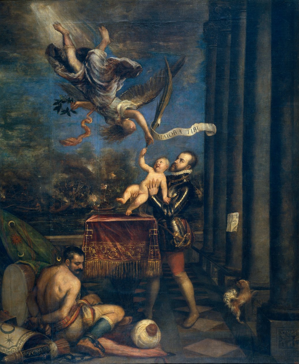 Felipe IV Offers Ferdinand to Glory by Tiziano Vecelli