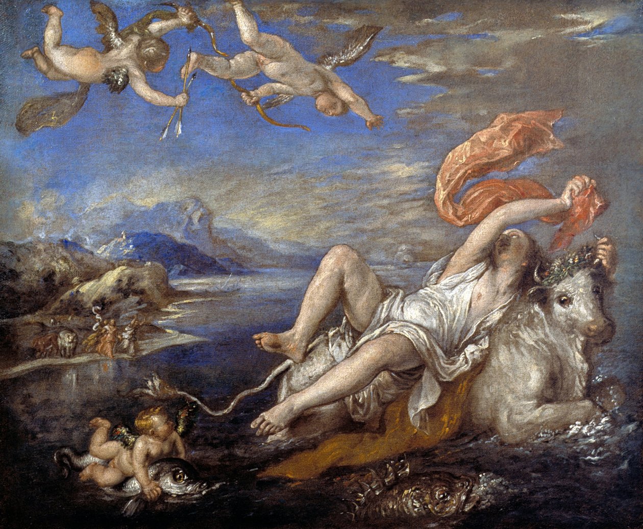 Rape of Europa by Tiziano Vecelli
