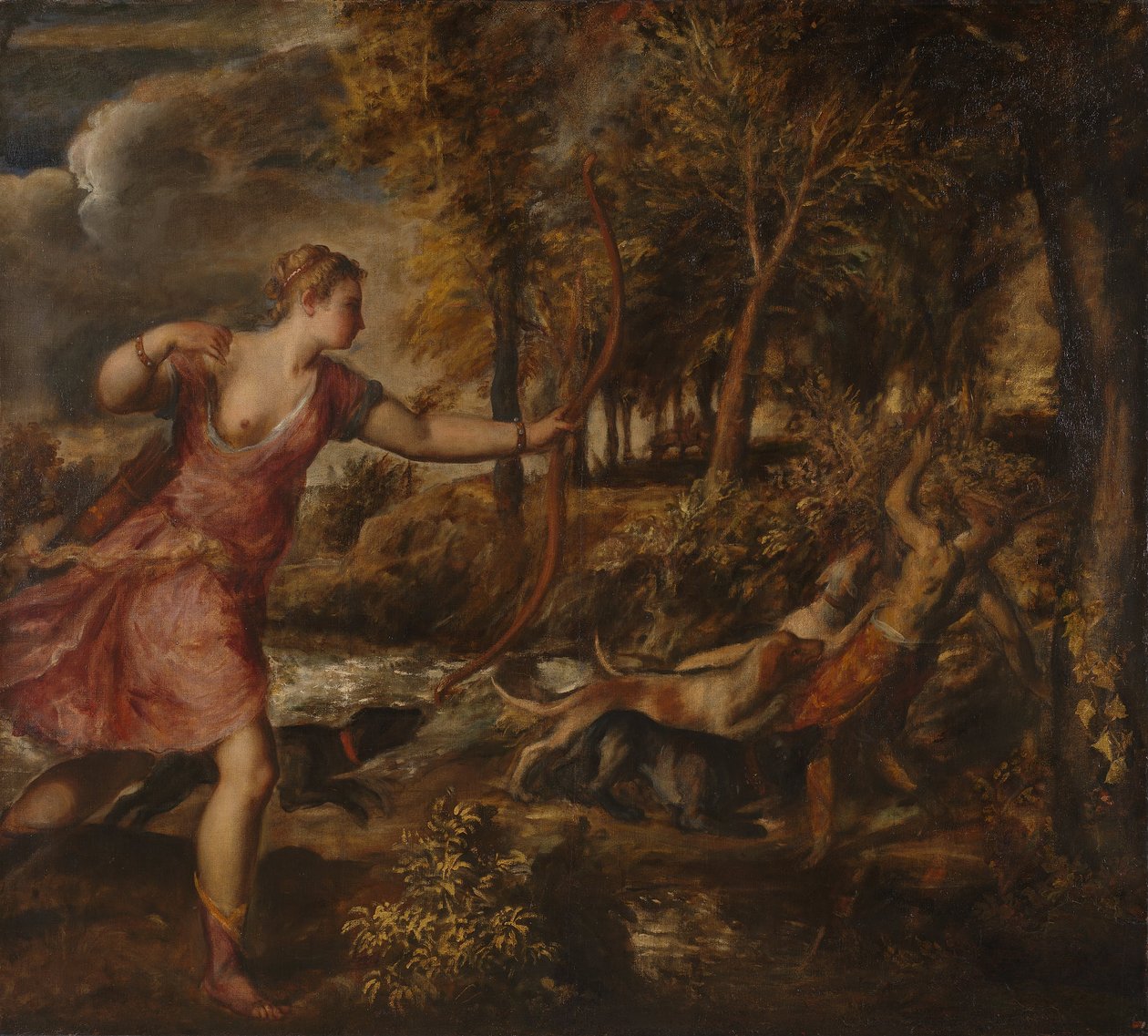 The Death of Actaeon by Tiziano Vecelli
