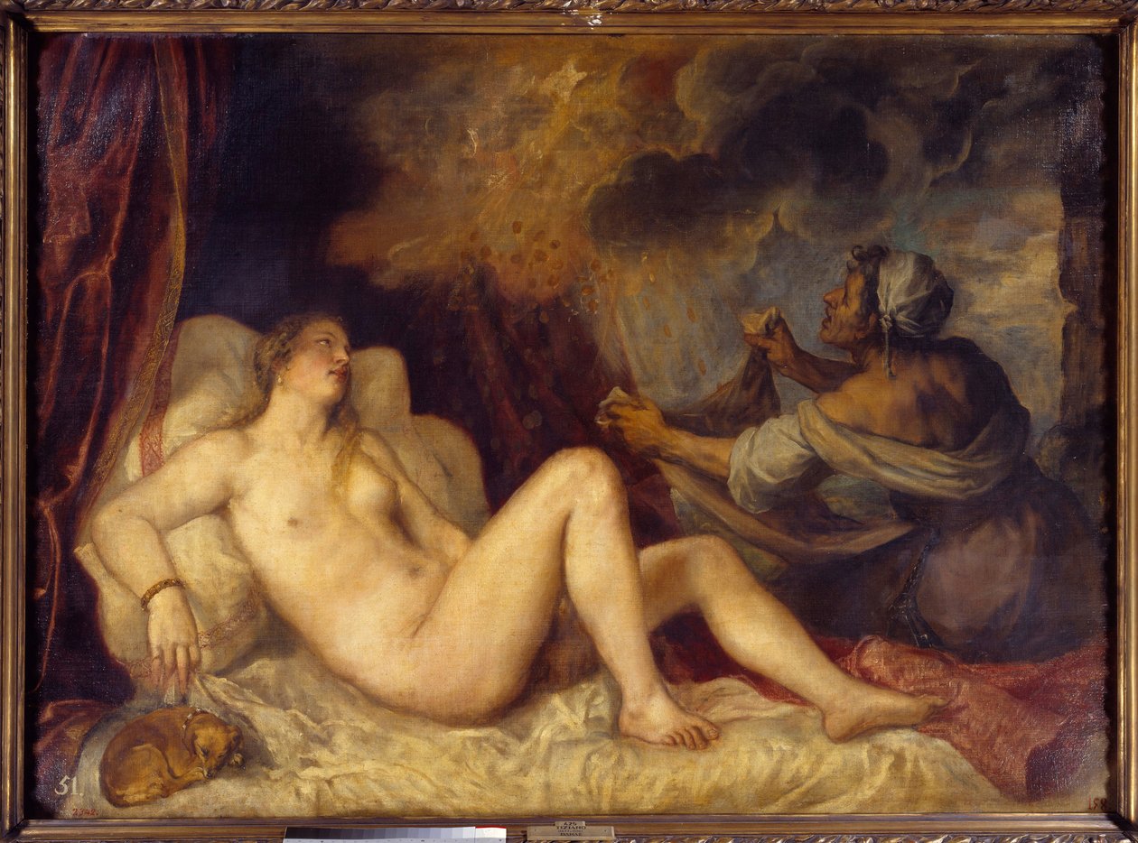Danae Receiving the Golden Rain by Tiziano Vecelli