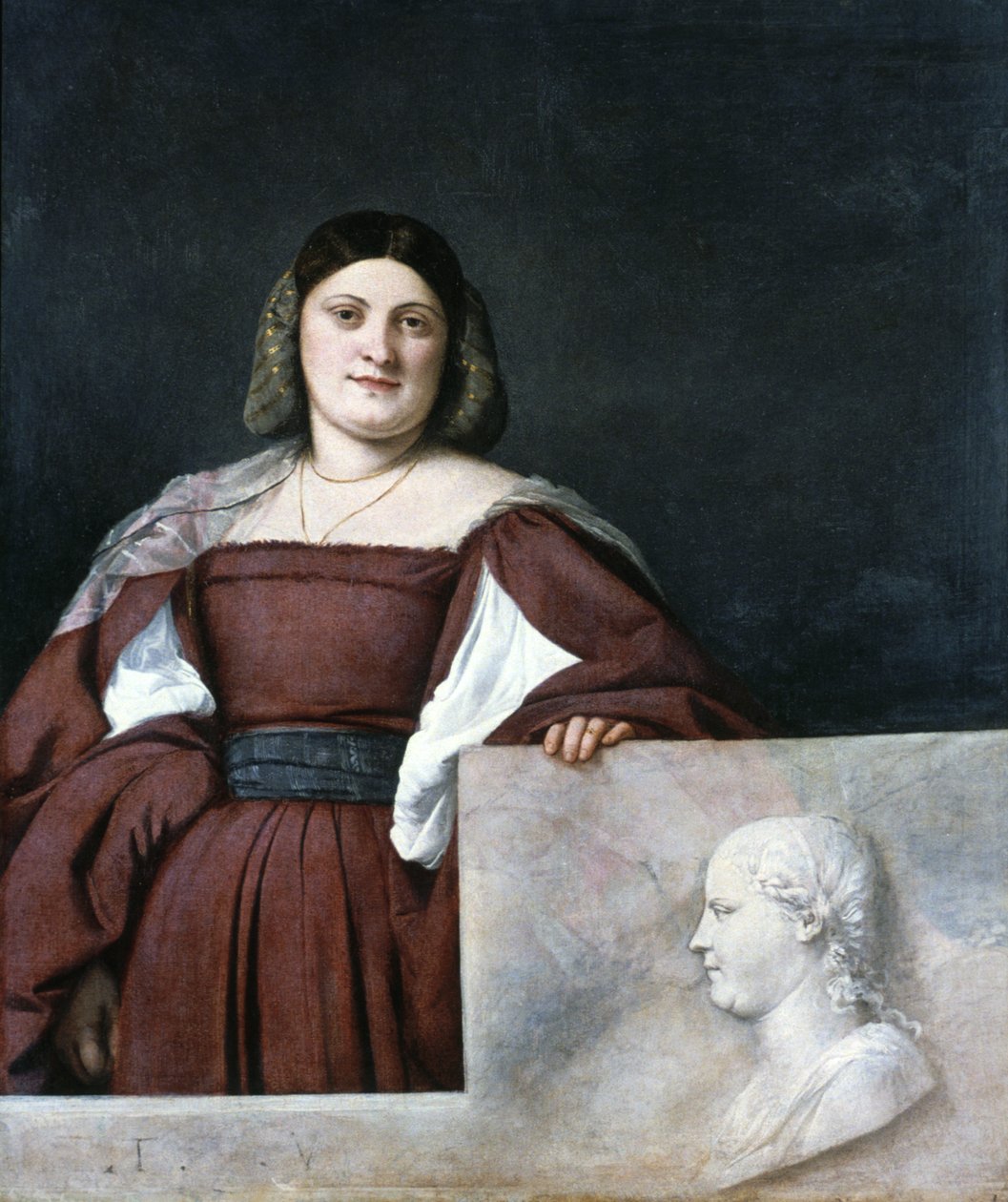 Portrait of a Lady, La Schiavona The Dalmatian Woman by Tiziano Vecelli