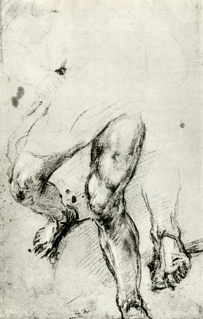 Study for the Martyrdom of St Lawrence in Venice, c1550 by Tiziano Vecelli