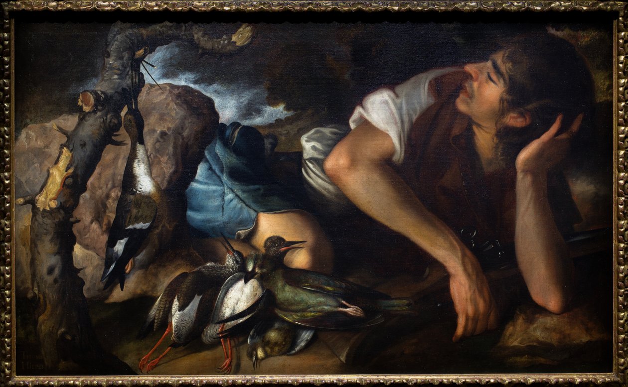 Sleeping Hunter in a Landscape by Tomas Yepes