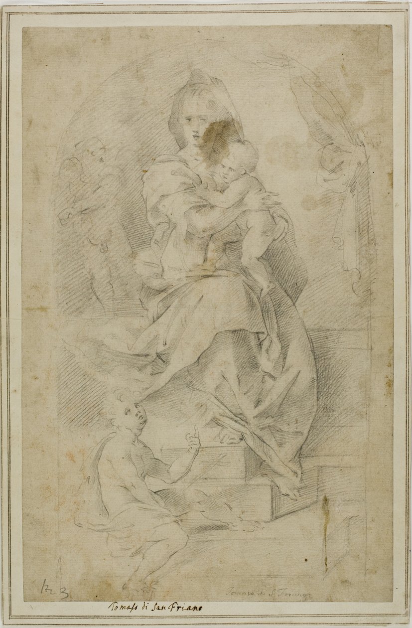 Madonna and Child with the Infant Saint John the Baptist by Tommaso Manzuoli