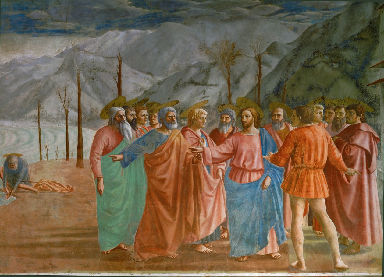 Jesus, Saint Peter and the Tax Collector by Tommaso Masaccio