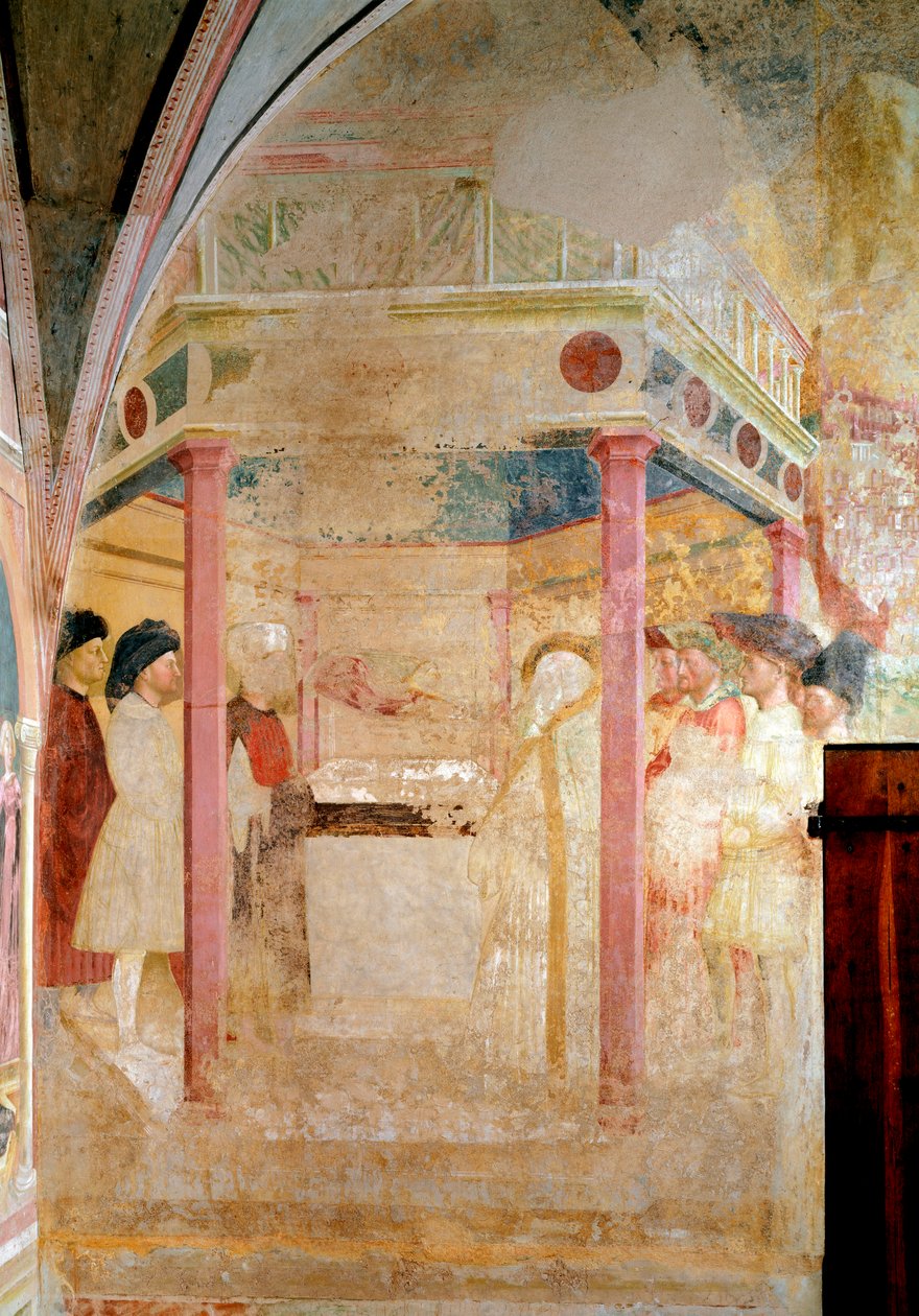 Life of Saint John the Baptist: The Annunciation to St Zechariah by Tommaso Masolino da Panicale