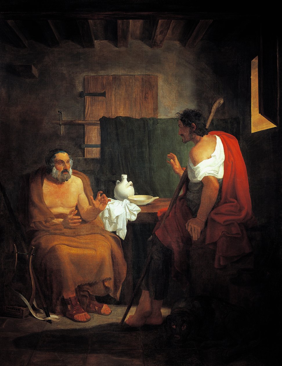 Blind Homer in house of shepherd Glauco by Tommaso Minardi