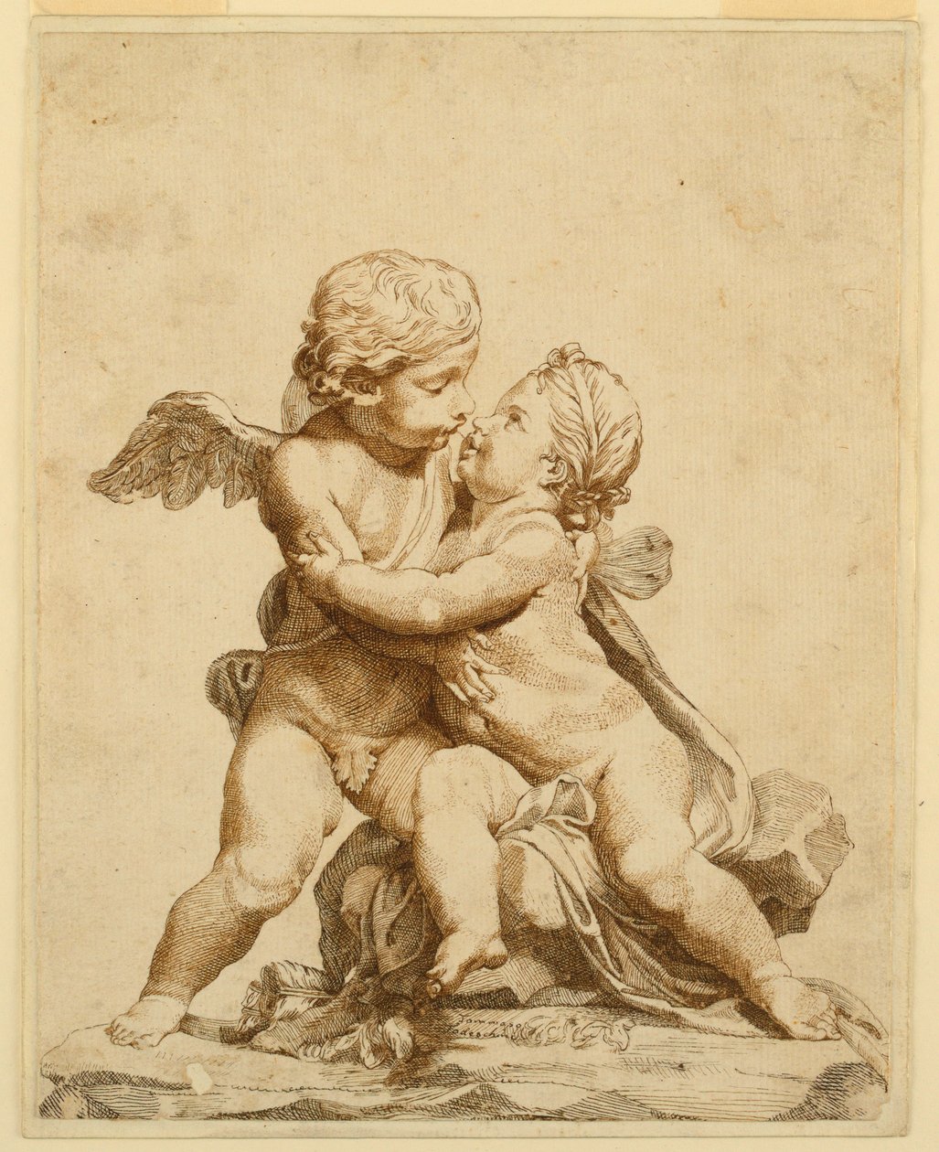 Two Cupids Kissing, 1750–90 by Tommaso Todeschini