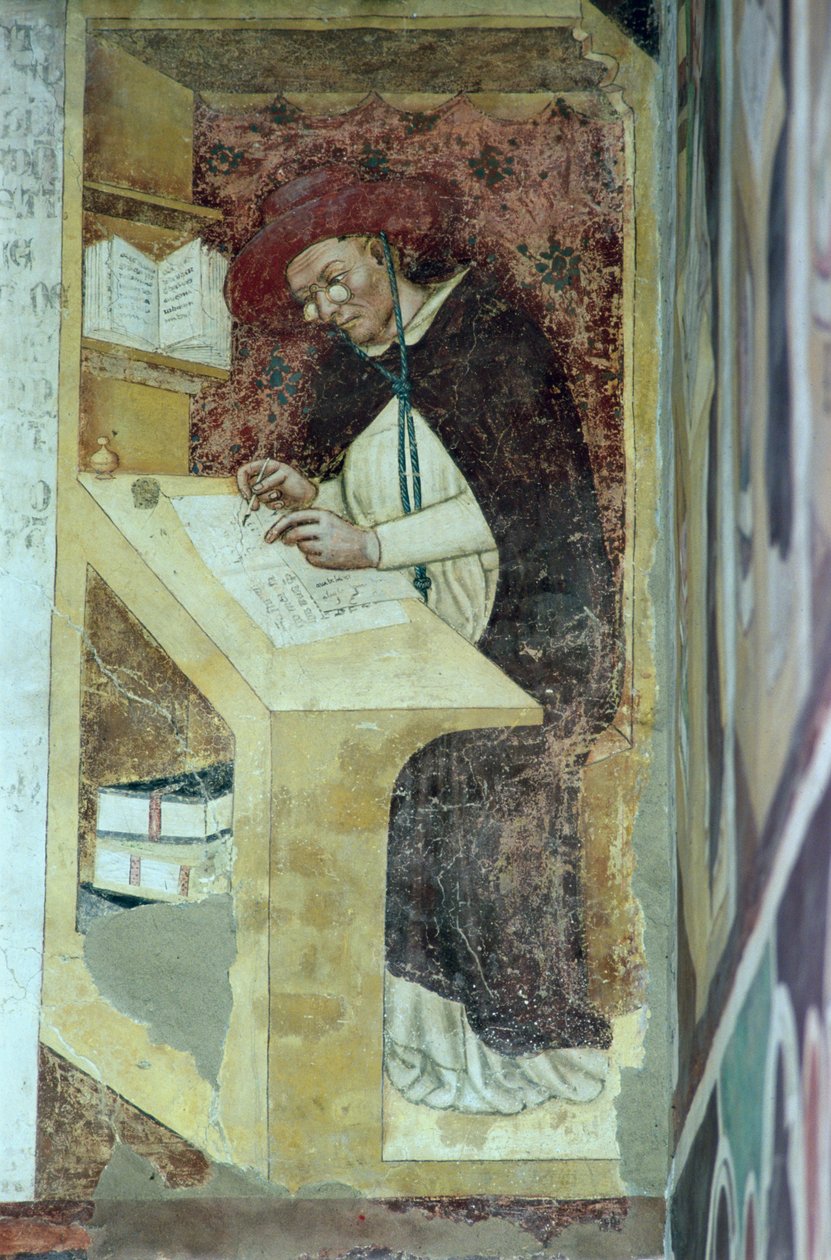 Hugues de Provence at His Desk, from the Cycle of "Forty Illustrious Members of the Dominican Order" in the Chapterhouse by Tommaso da Modena