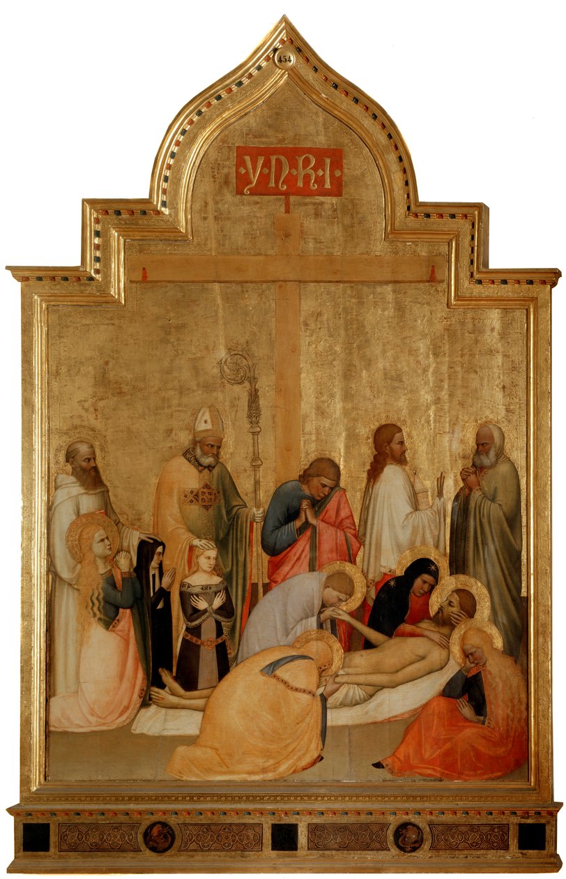 Pieta with Saint Remigius and Saint Benedict by Tommaso di Stefano Giottino