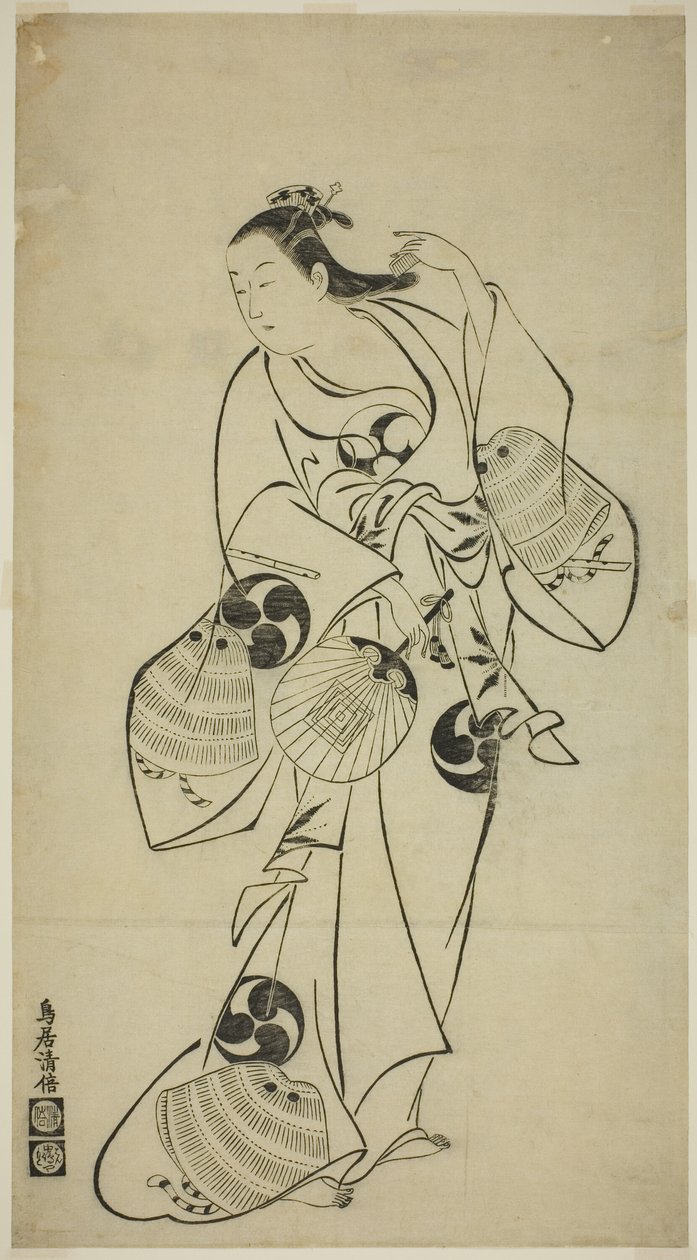 Actor as a Standing Beauty by Torii Kiyomasu I