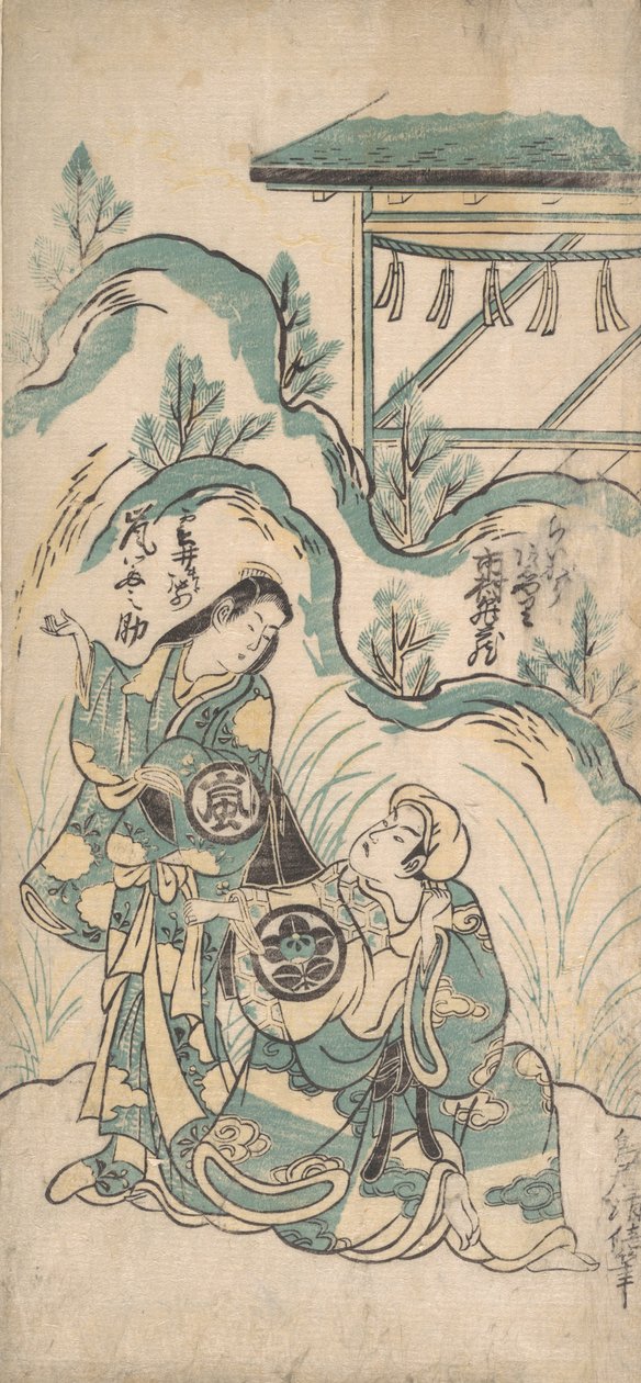 Ichimura Kamezo and Arashi Tomonosuke by Torii Kiyomasu I