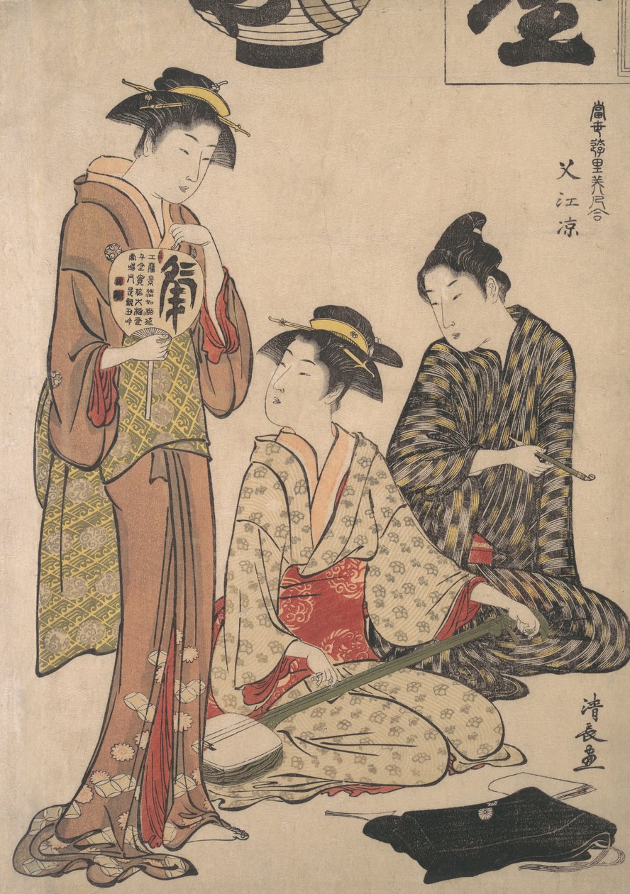 Enjoying the Evening Cool at Nakasu by Torii Kiyonaga