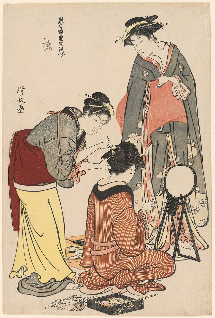 Entertainers of the Tachibana, from the Series A Collection of Contemporary Beauties of the Pleasure Quarters by Torii Kiyonaga