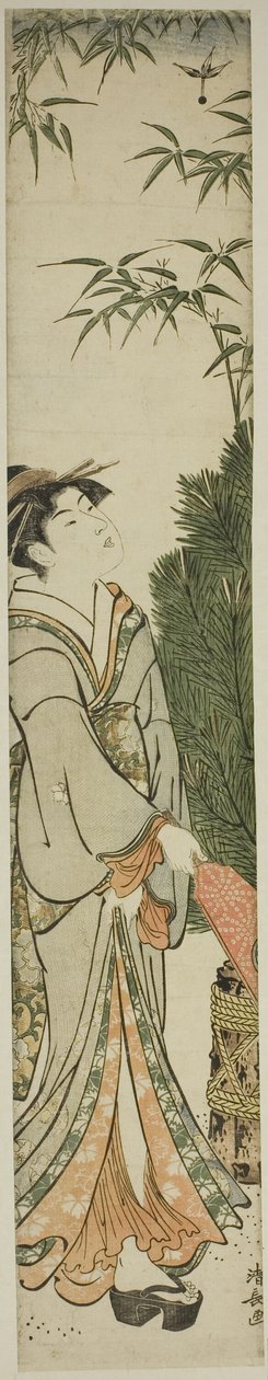 Geisha Playing Battledore and Shuttlecock by Torii Kiyonaga