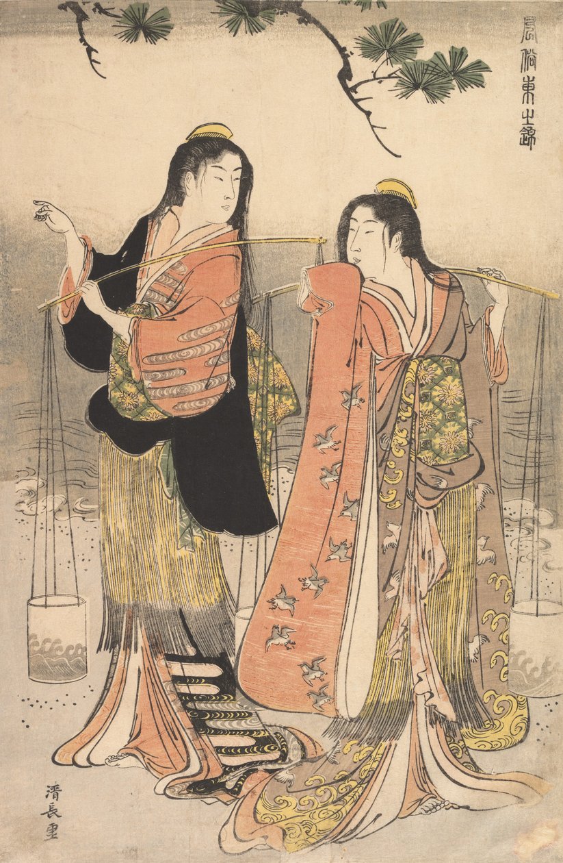 The Brine Maidens of Suma Shiokumi, Suma, 1783 by Torii Kiyonaga