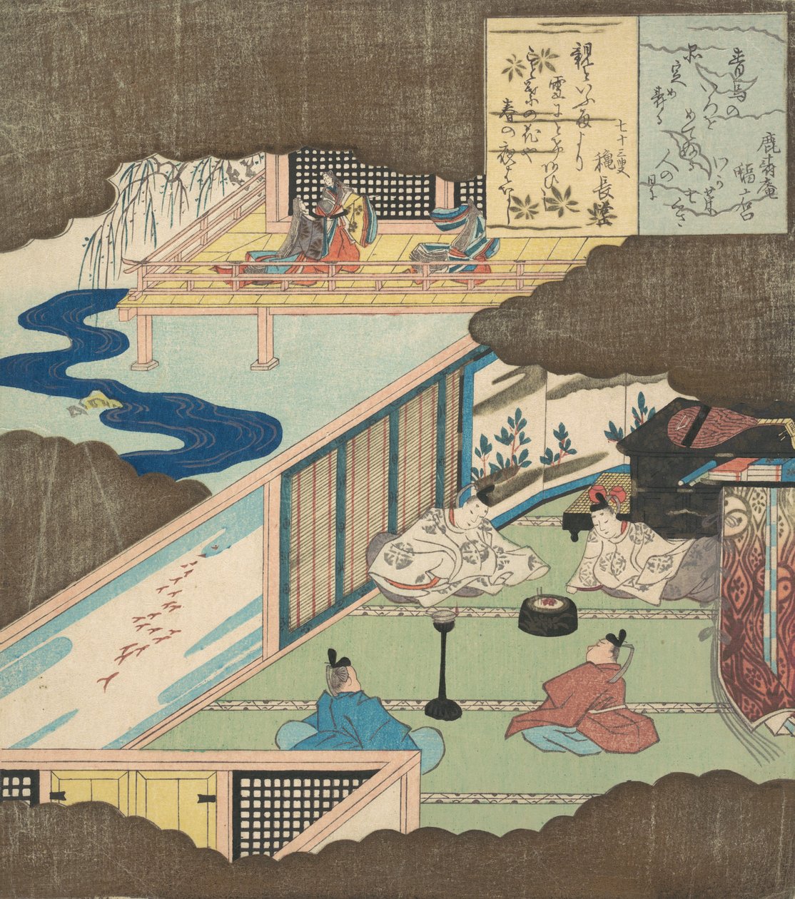 Interior of a Palace with Noblemen Conversing by Totoya Hokkei