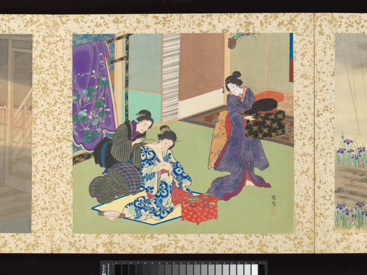 Artisans, Beauties, and Annual Events by Toyohara Kunichika