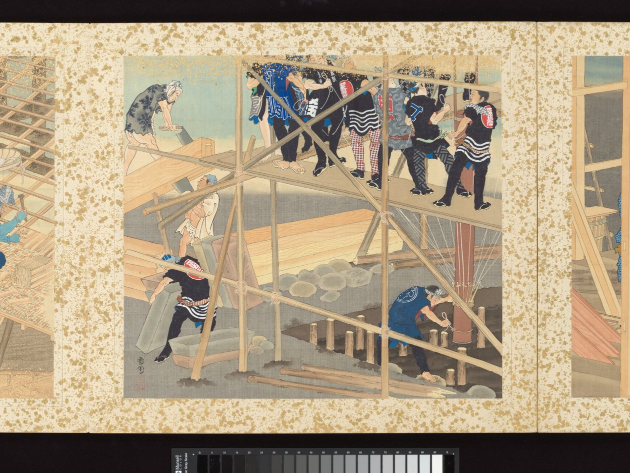 Artisans, Beauties, and Annual Events by Toyohara Kunichika