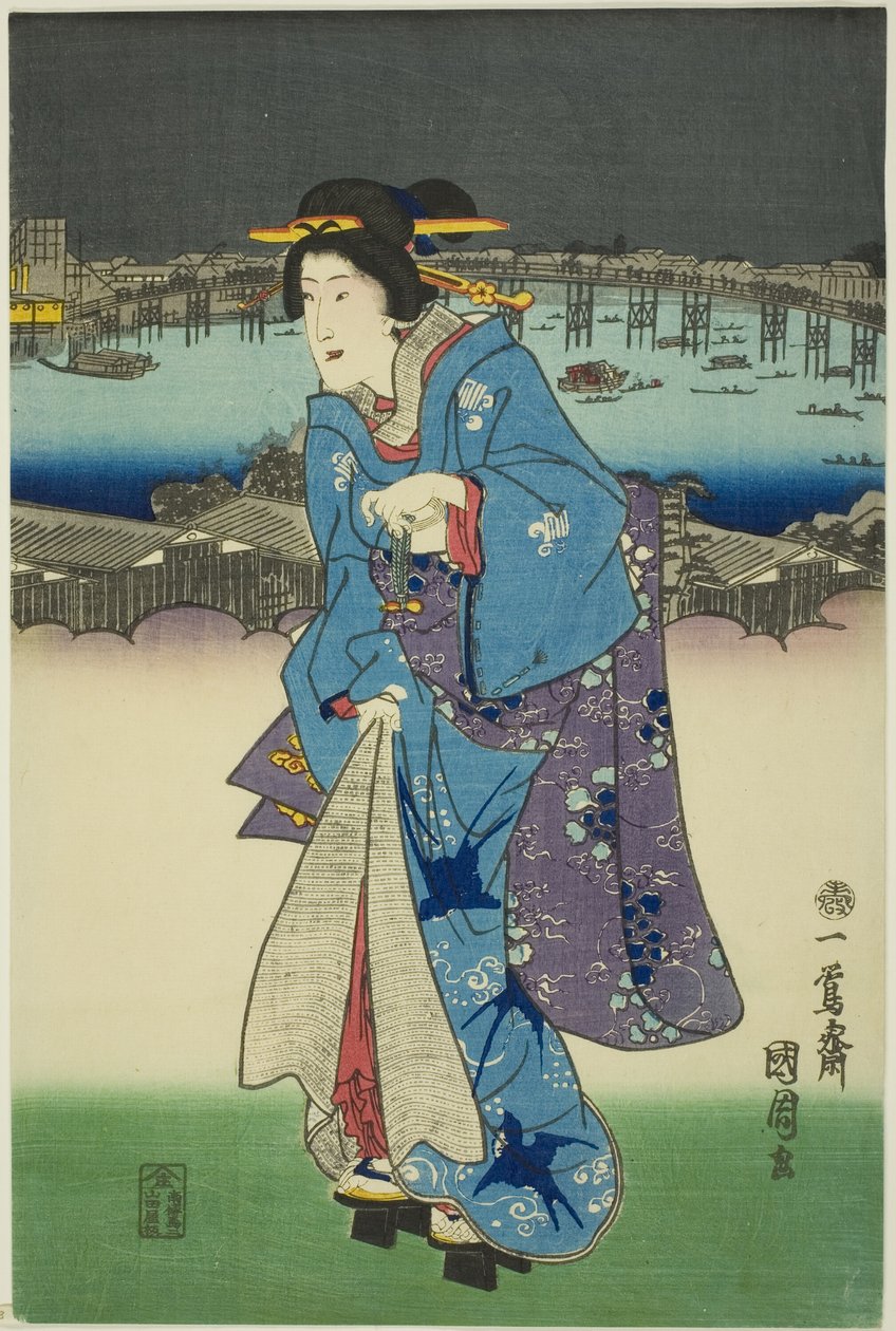 Evening Amusements at Ryogoku in the Eastern Capital by Toyohara Kunichika