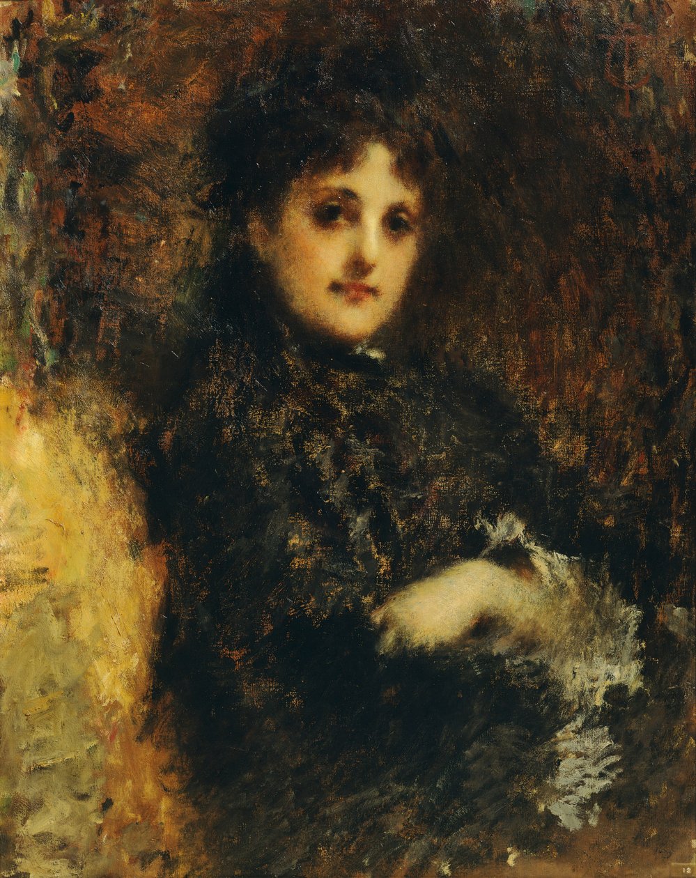 Portrait of Emma Ivon by Tranquillo Cremona