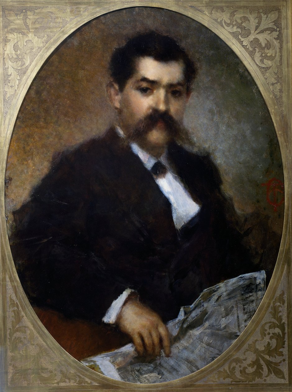Portrait of Mr Deschamps by Tranquillo Cremona