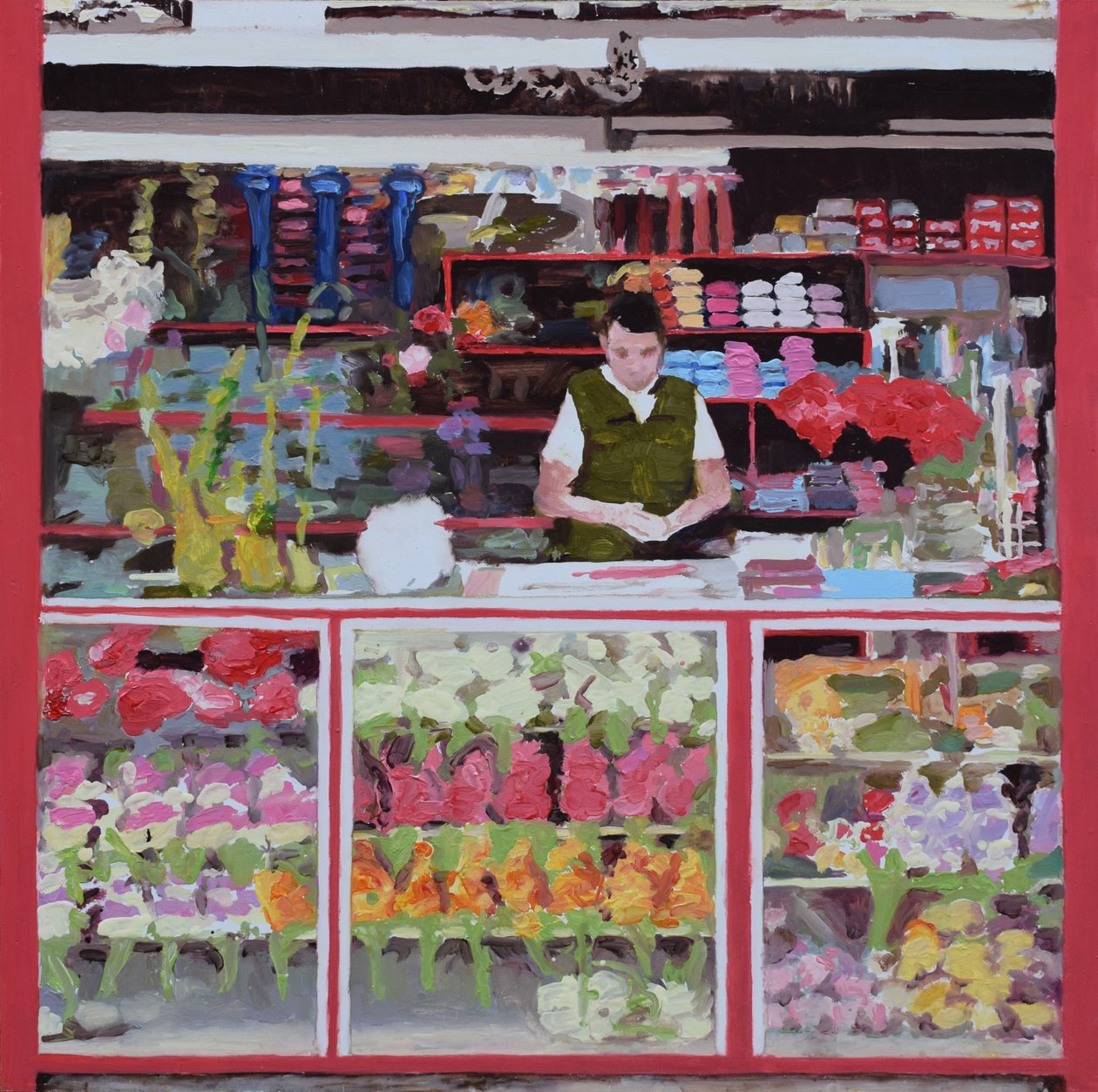 Flower stall (Bogotá, Colombia), 2016 by Trevor Burgess